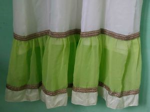 White With Green Ethnic Wear