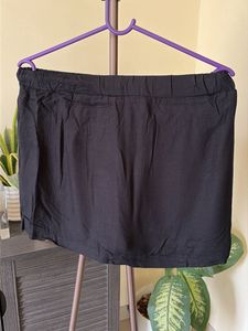 Ruffled Black Mini Skort