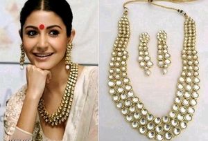 Anushka Sharma Gold Antique Long Neck