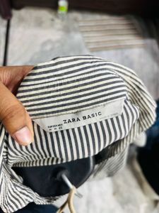 Zara Striped Fitted Shirt