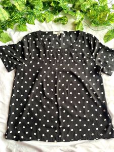 LOFT Women’s Black Patterned Top