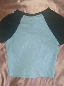 Blue Graphic Print Top