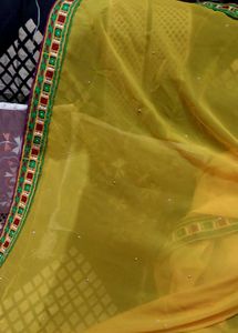 Blue Embroidered Saree