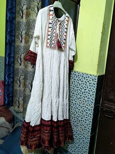 White Embroidered Gown