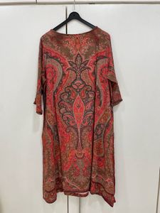 ✨Red Paisley Straight Kurti!Thrift Find🧡