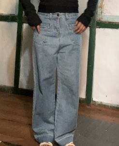 Wide Leg Denim Jeans