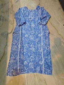 Blue Floral Kurta