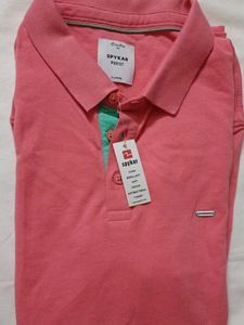 CUTE PEACH COLOURED POLO SHIRT