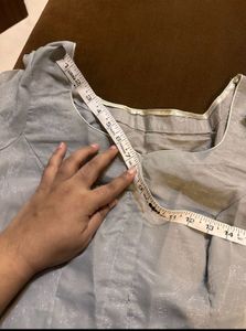 Grey  Shimmery saree with blouse