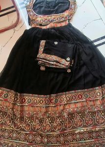 Full Embroidery Lehanga navratri look