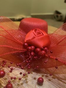 Red Floral Hair Accessory