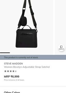 Steve Madden bevelyn Black Satchel