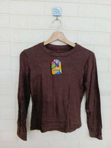 Brown Long Sleeve Top