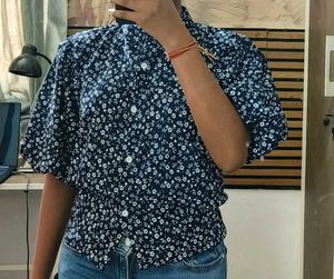 Blue Shirt Floral