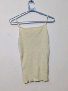 Cream Knit Cami Top