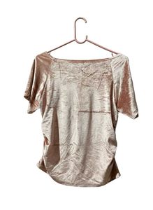 Velvet short sleeve top