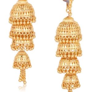 Golden Jhumka Earrings