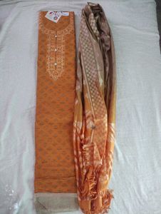 Unstitched Kurta Dress Material for Women, Yellow