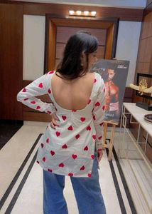 Heart Print short kurti