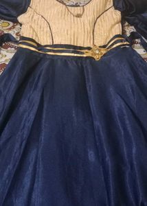 Elegant Navy & Gold Party Dress