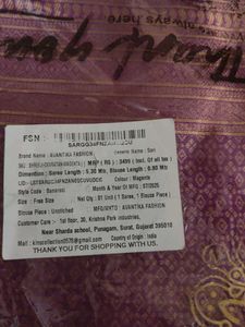 Pure kanjivaram silk woven saree new with tag