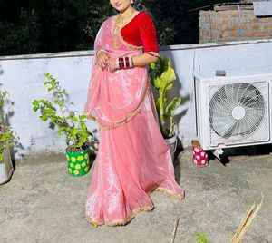 New Attractive Nylon Silk Saree With Blouse Piece