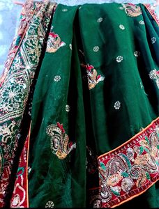 Heavy Embroidery luxury Saree😍🩵