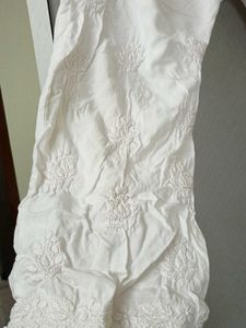 (Freesize Fits M To XL) White Patiyala
