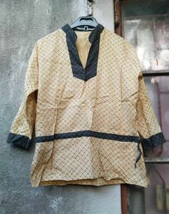 Vintage Diamond Pattern Short Kurti