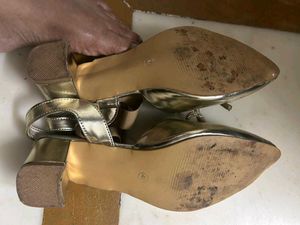 Gold Flats with Bow Detail