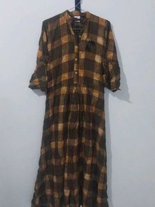 Checkered Midi Dress