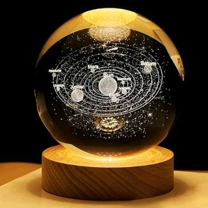 3D Galaxy Crystal Ball Night Lamp