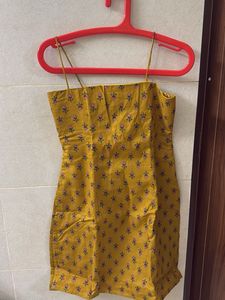 nishorama mustard noodle strap corset kurti