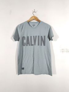 Pastel Blue Printed T Shirts (Men's)