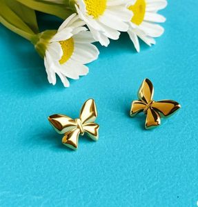 18k Gold Plated Butterfly Stud Earrings