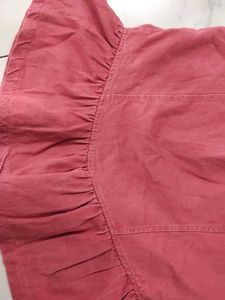 Peplum denim Tube Top