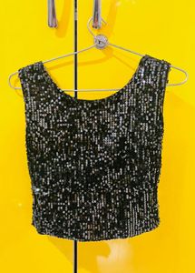 Sparkling Sequin Black Top