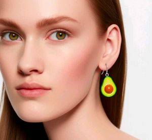 Avocado Clay Art Earrings