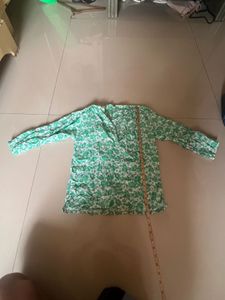 Floral Green Kurti college top