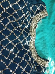Elegant Blue Embellished Kurta
