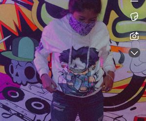 Anime Graphic Print Hoodie