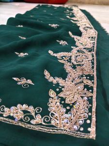 Unique Aari An Zardozi Work Saree 🤩