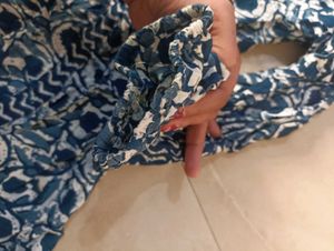 Printed Blue Tunic Top