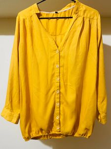 Yellow Roll Sleeve Shirt