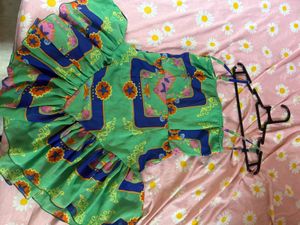 Green Print Dress