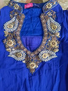 Elegant Blue Embroidered Kurta