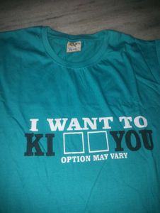 Teal Graphic Tee 🍵 Kiss?Kill 😶‍🌫️