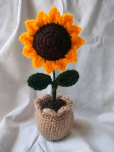 Crochet Sunflower Decor