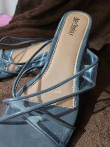 Grey Heeled Sandals