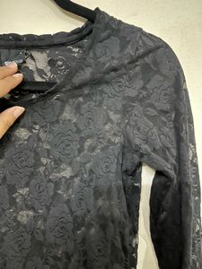 Elegant Black Lace Top